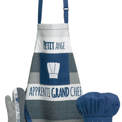 Tabliers de cuisine - Lot Compose Petit Ange Indigo 52 X 63 - MAISON VIVARAISE - SDE VIVARAISE WINKLER