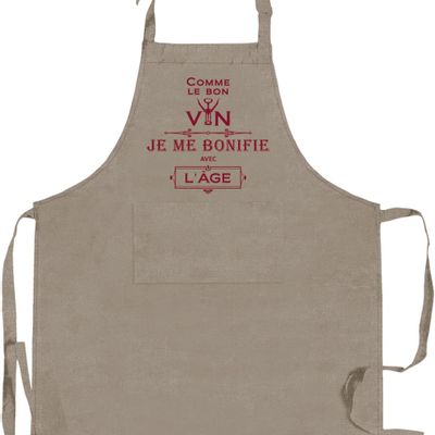 Tabliers de cuisine - Tablier Je me bonifie avec l'âge Ficelle 90 x 72 - MAISON VIVARAISE - SDE VIVARAISE WINKLER