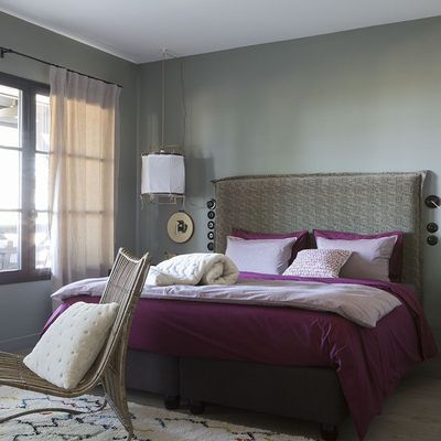 Linge de lit - Drap housse Moony Lie de vin 140 x 190 - MAISON VIVARAISE - SDE VIVARAISE WINKLER