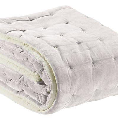 Linge de lit - Chemin de lit uni Elise Craie 90 x 240 - MAISON VIVARAISE - SDE VIVARAISE WINKLER