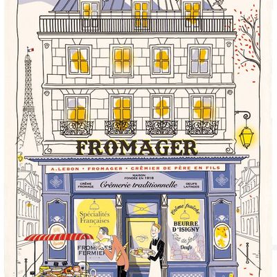 Torchons - Torchon Façade Fromager Ecru 48 X 72 - MAISON VIVARAISE - SDE VIVARAISE WINKLER