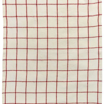 Torchons - Torchon Carreaux Karma Ecru/Rouge 55 x 75 - MAISON VIVARAISE - SDE VIVARAISE WINKLER