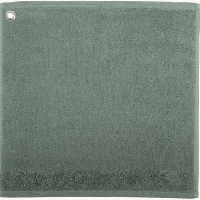 Torchons textile - Essuie-mains Oeillet Curl Vert de gris 50 x 50 - MAISON VIVARAISE - SDE VIVARAISE WINKLER