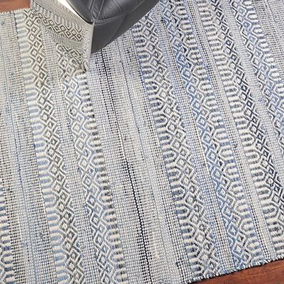 Rugs - Rug Sarah Ivoire/Bleu 160 X 230 - MAISON VIVARAISE - SDE VIVARAISE WINKLER