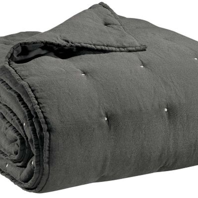 Bed linens - Bed Cover Stonewashed Zeff Tonnerre 240 X 260 - MAISON VIVARAISE – SDE VIVARAISE WINKLER