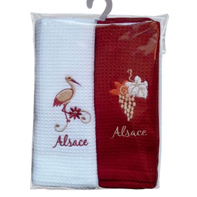 Dish towels - Gift Pack W/2 Kitchen Towel Assortis 40 X 60 - MAISON VIVARAISE - SDE VIVARAISE WINKLER