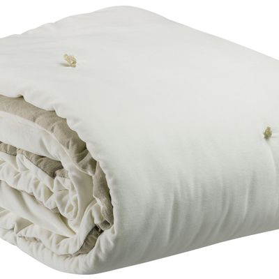 Throw blankets - Throw W/Knotted Tassels Elise Craie 140 X 200 - MAISON VIVARAISE - SDE VIVARAISE WINKLER