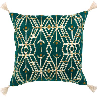 Cushions - Cushion Tess Embroidery Paon 45 X 45 - MAISON VIVARAISE - SDE VIVARAISE WINKLER