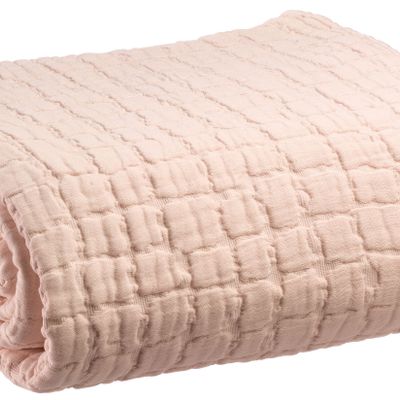 Bed linens - Bed Cover Stonewashed Swami Nude 180 X 260 - MAISON VIVARAISE - SDE VIVARAISE WINKLER