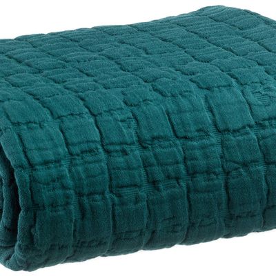 Plaids - Plaid Swami Pétrole 130 x 200 - MAISON VIVARAISE - SDE VIVARAISE WINKLER