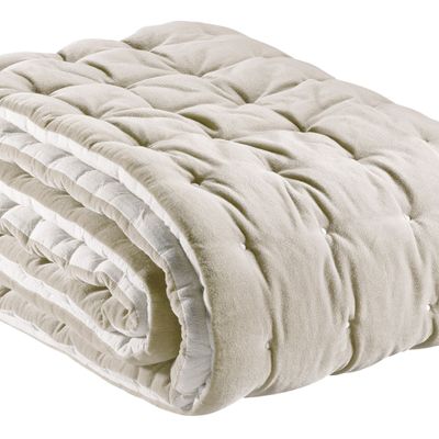 Bed linens - Bed Cover Elise Grege 240 X 260 - MAISON VIVARAISE – SDE VIVARAISE WINKLER