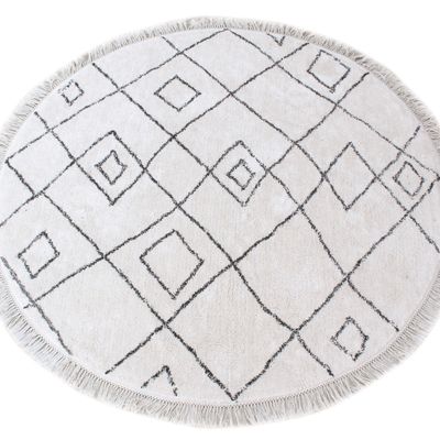 Rugs - Rug Ervin Ivoire/Taupe Diameter 160 - MAISON VIVARAISE - SDE VIVARAISE WINKLER