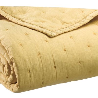 Linge de lit - Jeté de lit Ming Paille 260 x 260 - MAISON VIVARAISE - SDE VIVARAISE WINKLER