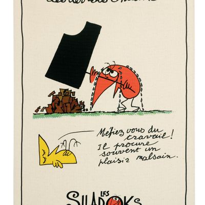 Dish towels - K-Towel Shadoks Le Travail Ecru 48 X 72 - MAISON VIVARAISE - SDE VIVARAISE WINKLER