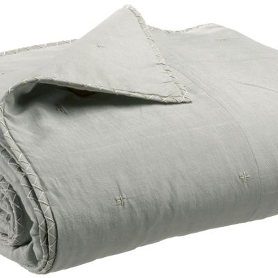 Linge de lit - Jeté uni Nala Perle 180 x 260 - MAISON VIVARAISE - SDE VIVARAISE WINKLER