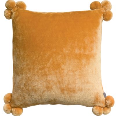 Coussins - Coussin Tender pompons Ocre 45 x 45 - MAISON VIVARAISE – SDE VIVARAISE WINKLER