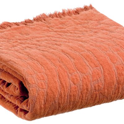 Throw blankets - Throw Ines Paprika 130 X 170 - MAISON VIVARAISE - SDE VIVARAISE WINKLER