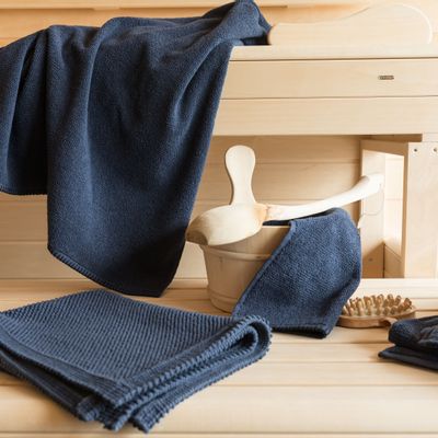 Bath towels - Bath Towel Bora Encre 70 X 130 - MAISON VIVARAISE – SDE VIVARAISE WINKLER