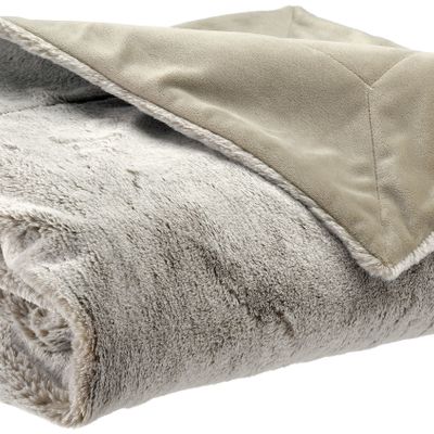 Throw blankets - Throw Kinta Naturel 130 X 160 - MAISON VIVARAISE – SDE VIVARAISE WINKLER