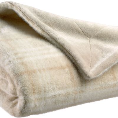 Throw blankets - Throw Luba Sable 140 X 180 - MAISON VIVARAISE – SDE VIVARAISE WINKLER