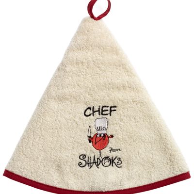 Tea towel - Round K-Towel Chef Shadoks Ivoire Diameter 60 - MAISON VIVARAISE – SDE VIVARAISE WINKLER