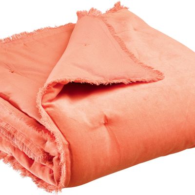 Plaids - Plaid uni Fara Goyave 135 x 200 - MAISON VIVARAISE - SDE VIVARAISE WINKLER