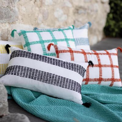 Coussins - Coussin à carreaux Diana Mimosa 30 x 50 - MAISON VIVARAISE - SDE VIVARAISE WINKLER