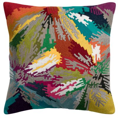 Coussins - Coussin Anna brodé Multico 45 x 45 - MAISON VIVARAISE - SDE VIVARAISE WINKLER