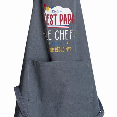 Tabliers de cuisine - Tablier de cuisine Chef Papa Jeans 72 x 90 - MAISON VIVARAISE - SDE VIVARAISE WINKLER