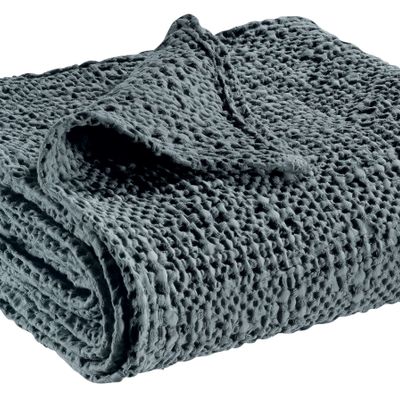 Throw blankets - Throw Stonewashed Tana Cendre 140 X 200 - MAISON VIVARAISE – SDE VIVARAISE WINKLER
