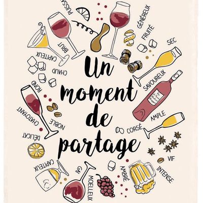 Torchons - Torchon Le Partage Multicolor 50 x 70 - MAISON VIVARAISE - SDE VIVARAISE WINKLER