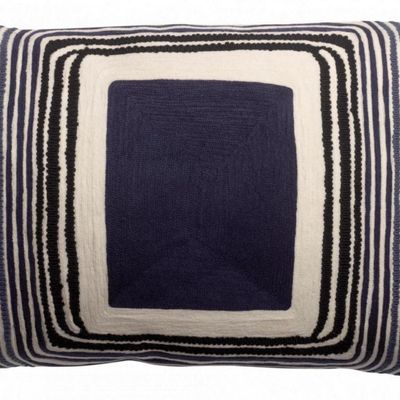 Coussins - Coussin brodé Cassie Marine 30 x 50 - MAISON VIVARAISE - SDE VIVARAISE WINKLER
