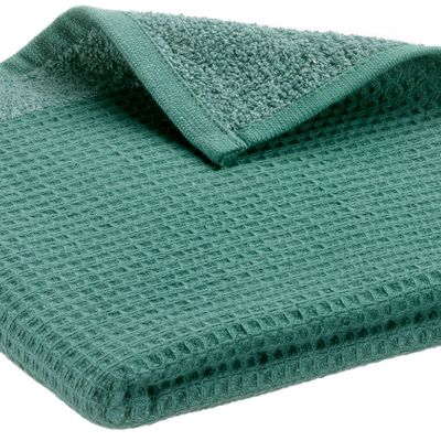 Bath towels - Recycled Maxi Bath Towel Abby Emeraude 90 X 150 - MAISON VIVARAISE – SDE VIVARAISE WINKLER