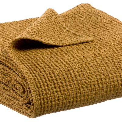 Throw blankets - Throw Recycled Maia Bronze 140 X 200 - MAISON VIVARAISE – SDE VIVARAISE WINKLER