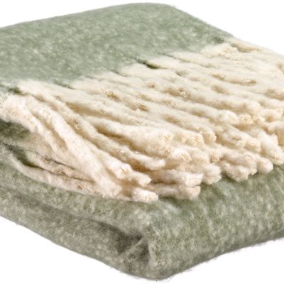 Throw blankets - Throw Isabel Vert De Gris 130 X 160 - MAISON VIVARAISE – SDE VIVARAISE WINKLER