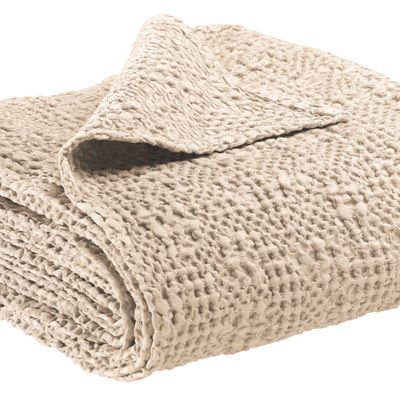 Bed linens - Bed Cover Stonewashed Tana Creme 240 X 260 - MAISON VIVARAISE – SDE VIVARAISE WINKLER