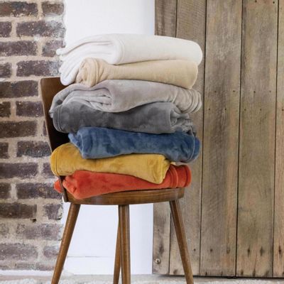 Throw blankets - Recycled Throw Theo Naturel 130 X 160 - MAISON VIVARAISE - SDE VIVARAISE WINKLER