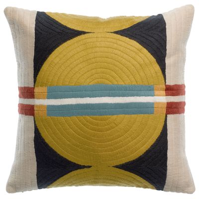 Cushions - Cushion embroidered Yoni 45 X 45 - MAISON VIVARAISE – SDE VIVARAISE WINKLER