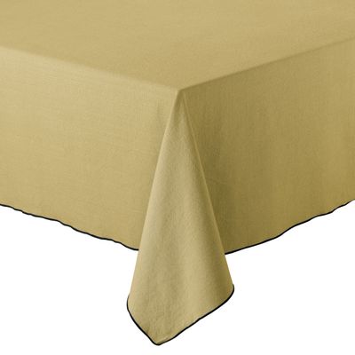 Table cloths - Tablecloth Grace Recycled Kaki 140 X 140 - MAISON VIVARAISE – SDE VIVARAISE WINKLER