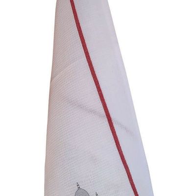 Torchons - Torchon nid d'abeilles recyclé Montmartre Blanc/rouge 50 x 70 - MAISON VIVARAISE - SDE VIVARAISE WINKLER