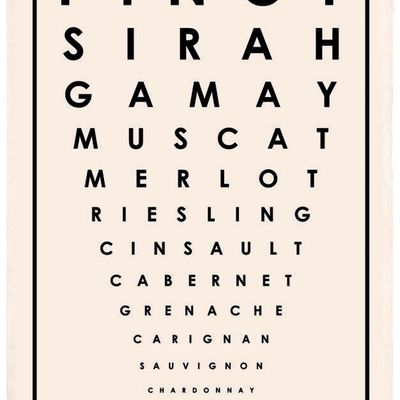 Torchons - Torchon Test Cépages français Ecru 48 x 72 - MAISON VIVARAISE - SDE VIVARAISE WINKLER