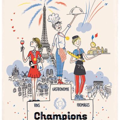 Torchons - Torchon Les champions du goût Ecru 48 x 72 - MAISON VIVARAISE - SDE VIVARAISE WINKLER