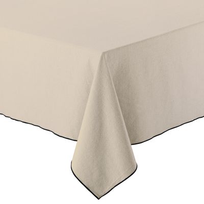 Table cloths - Tablecloth Grace Recycled Ficelle 140 X 140 - MAISON VIVARAISE – SDE VIVARAISE WINKLER