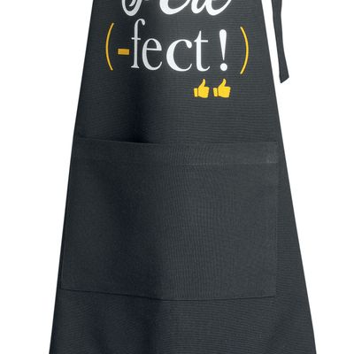 Aprons - Recycled Father-fect cooking apron Noir 72 X 90 - MAISON VIVARAISE - SDE VIVARAISE WINKLER