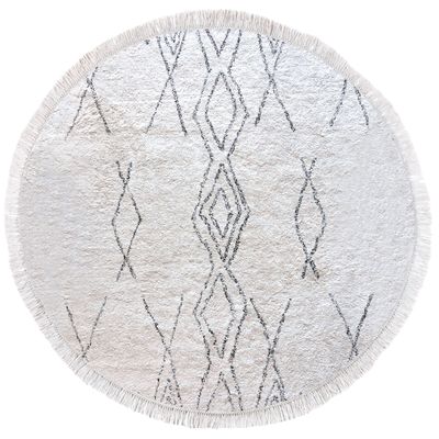Rugs - Rug Crimble Ivoire/Charbon Diameter 160 - MAISON VIVARAISE - SDE VIVARAISE WINKLER