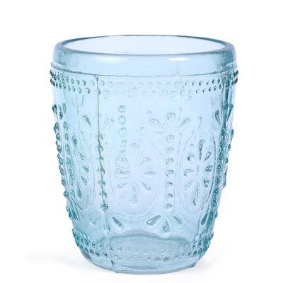 Glass - Vintage Crystal Coloured Drinking Glass - CASA AMAROSA