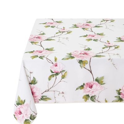 Linge de table textile - Nappe Organza - Rosier Grimpant - TISSUS TOSELLI