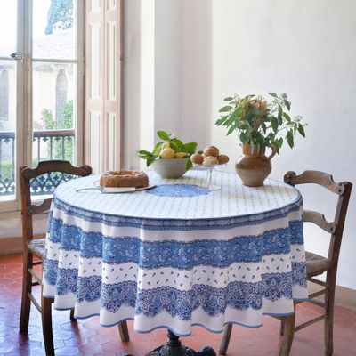 Table linen - Round Printed Tablecloth - Tradition - TISSUS TOSELLI