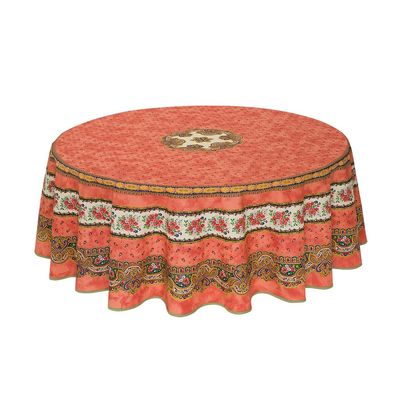 Linge de table textile - Nappe Ronde Imprimée - Tradition - TISSUS TOSELLI
