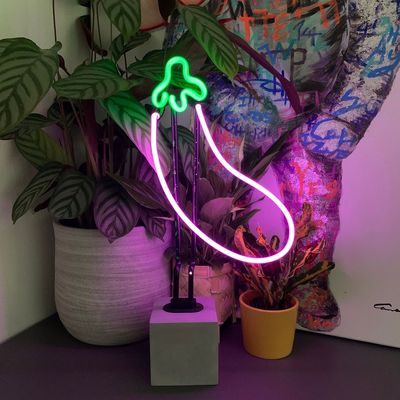 Table lamps - Neon 'Eggplant' Sign - LOCOMOCEAN